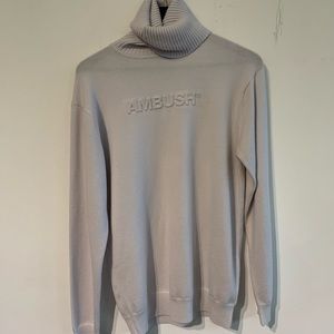 AMBUSH Turtle Neck Embossed Logo - White